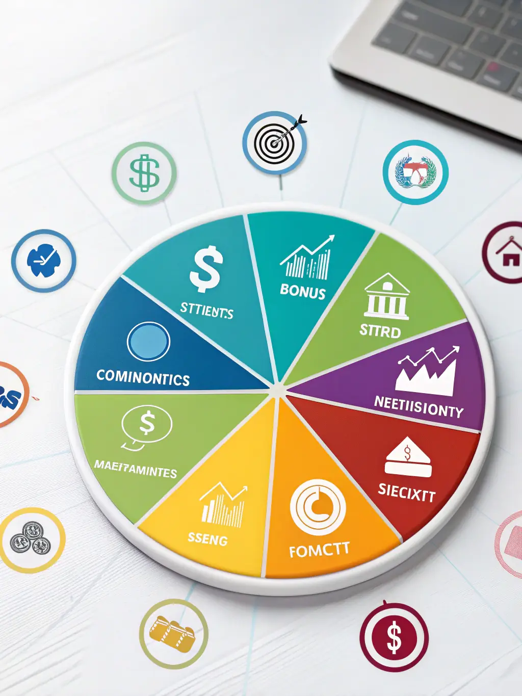 A diverse portfolio displayed visually, showcasing different asset classes such as stocks, bonds, and real estate, representing diversification.